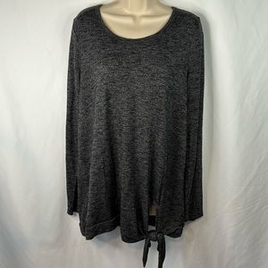 Cupio black tie front sweater